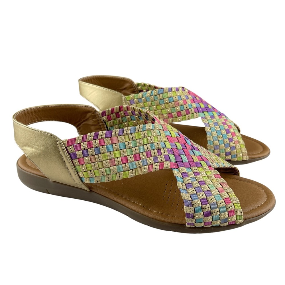 Comfortview Women's Celestia Sandals 9.5 WW Extra Wide Multi Fabric Slingback